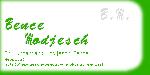 bence modjesch business card